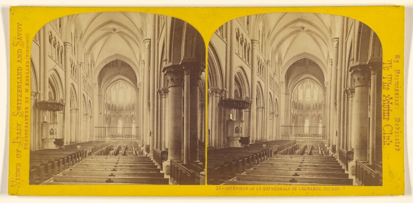 Interieur de la Cathedrale de Lausanne, Suisse.
