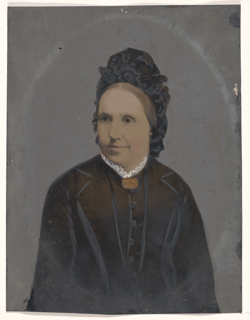 [Portrait of woman in hat]