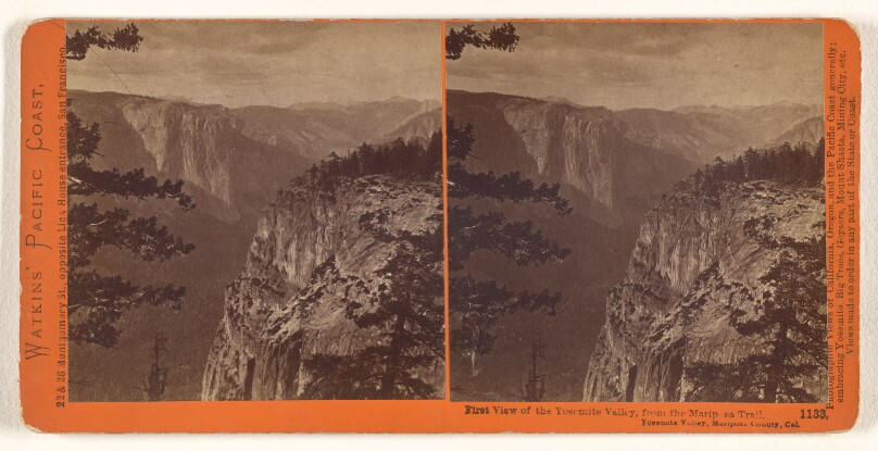 First View of the Yosemite Valley, from the Mariposa Trail, Yosemite Valley, Mariposa County, Cal.