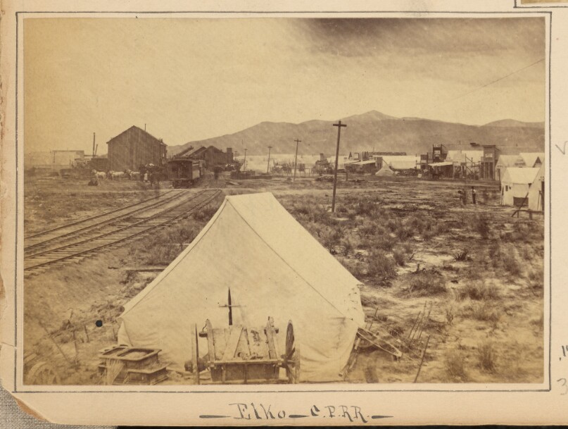 Elko from the West, 368 miles from Sacramento, Nevada.