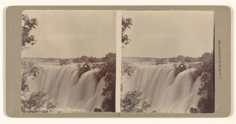 Victoria Falls, Rhodesia (recto); The Gorge on The Zambezi River, below Victoria Falls, as seen from the Bridge (verso)