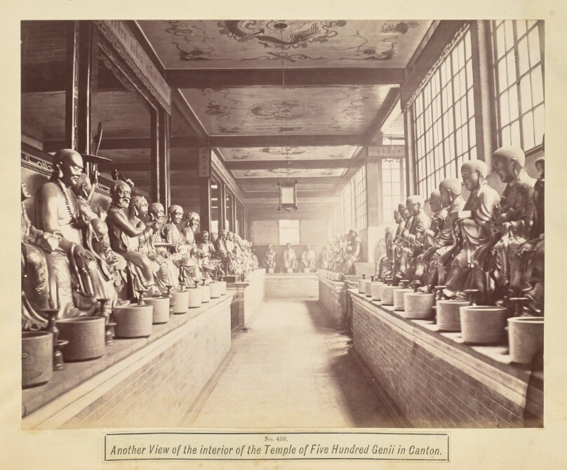 Another View of the interior of the Temple of Five Hundred Genii in Canton.