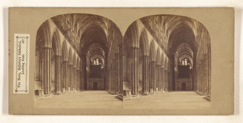 The Nave, Salisbury Cathedral, Looking East.