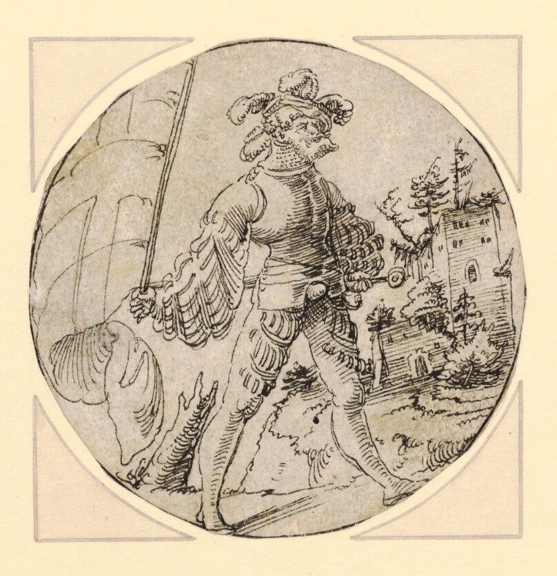 A Standard-Bearer before a Castle