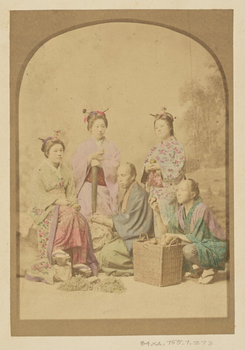 [Group portrait of Japanese women and men]