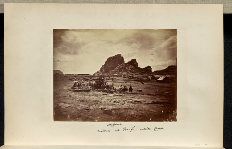Abyssinia. Natives at Senafe outside camp
