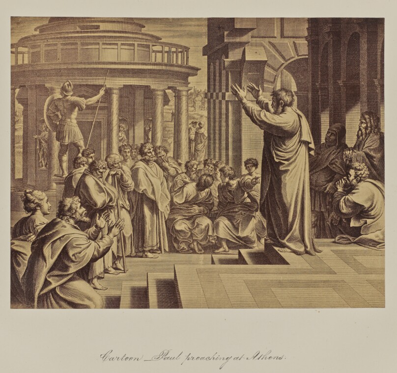 Cartoon - Paul preaching at Athens.