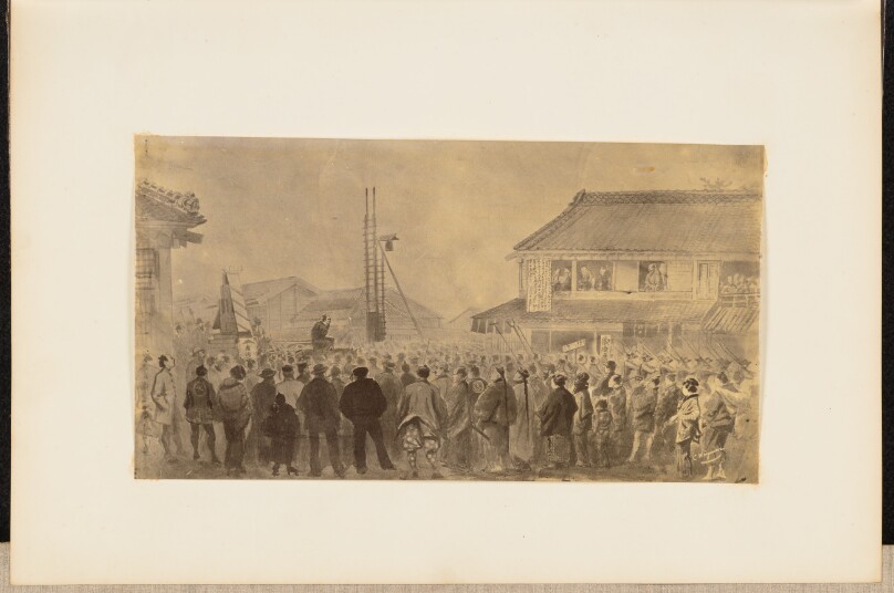 [Photographic Copy of a Drawing of an Execution by Charles Wirgman]