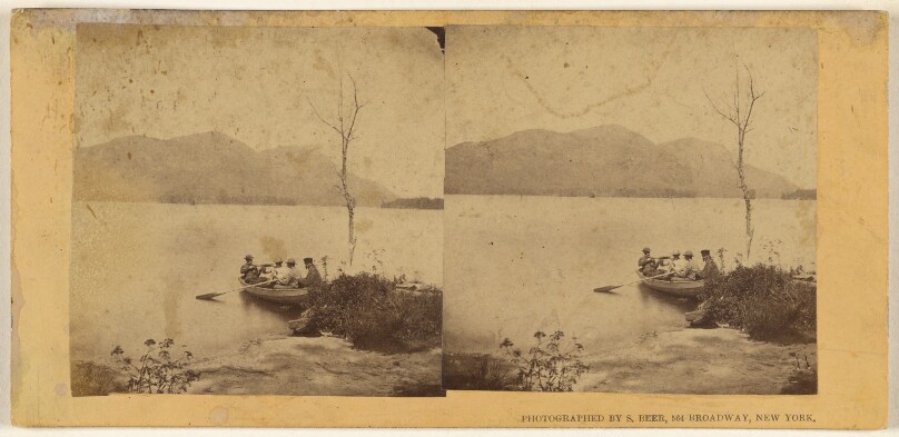 [Boating scene, either at Lake George, N.Y. or Lake Champlain]