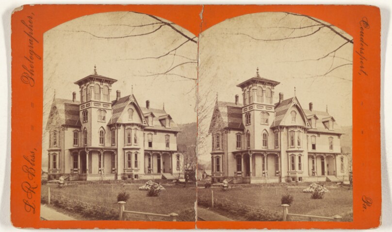 [View of large Victorian-style house at Coudersport, Pa.]