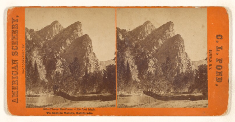 Three Brothers, 4,200 feet high. Yo Semite Valley, California.