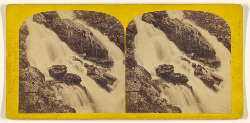 Cascade dans la Vallee de Lauterbrunnen. Suisse.