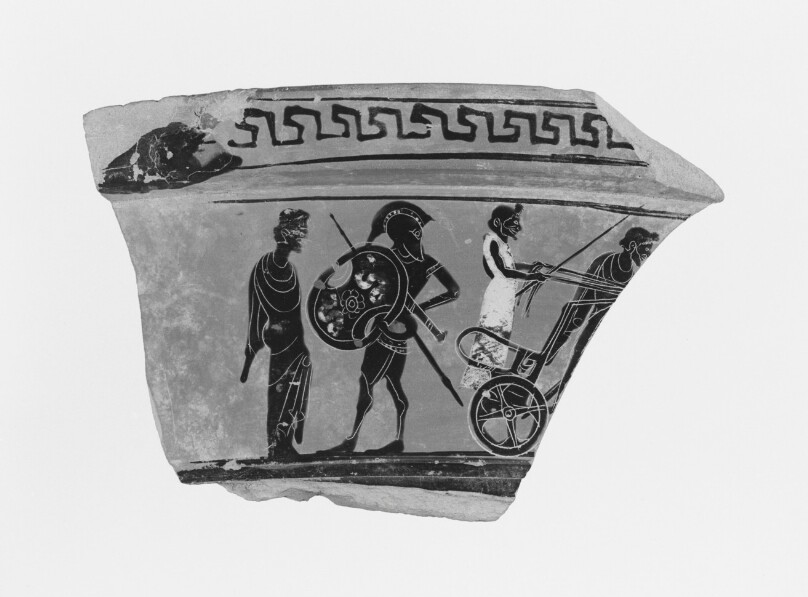Attic Black-Figure Volute Krater Fragment