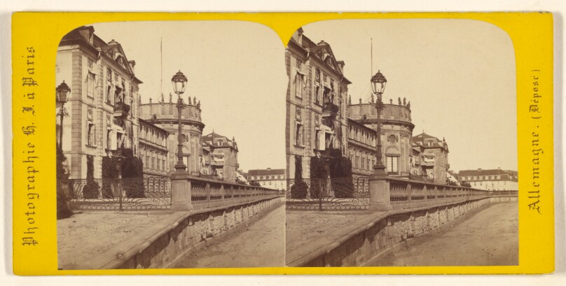 Bords du Rhin. Perspective du chateau de Bieberich.