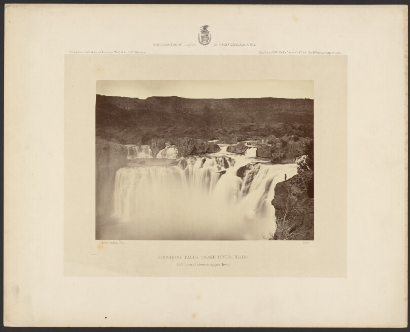 Shoshone Falls, Snake River, Idaho, Full Lateral View on Upper Level