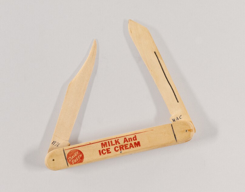 Pine Jackknife Carved by Artist's Father, William A. Christenberry, Sr.