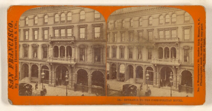 Entrance to the Cosmopolitan Hotel.