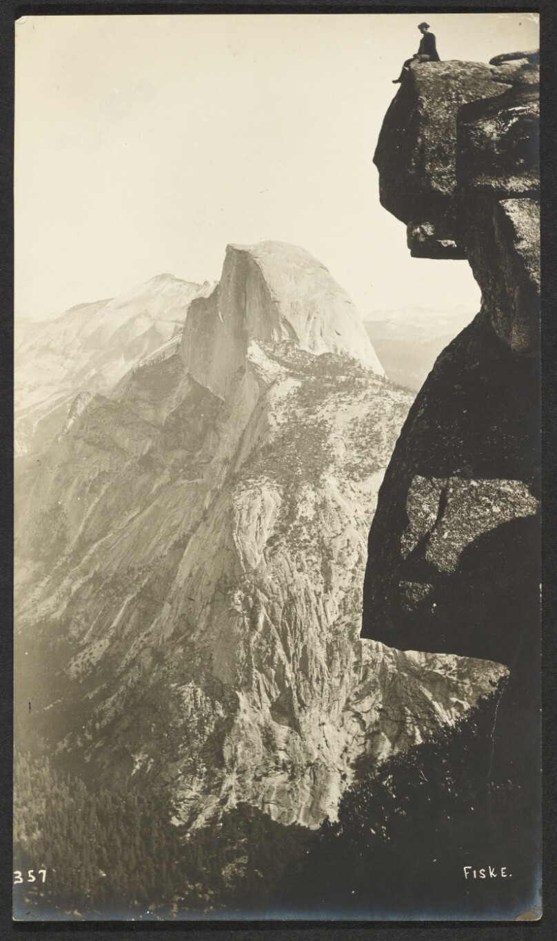 Glacier Point (3200 feet) and Half Dome (5000 feet)