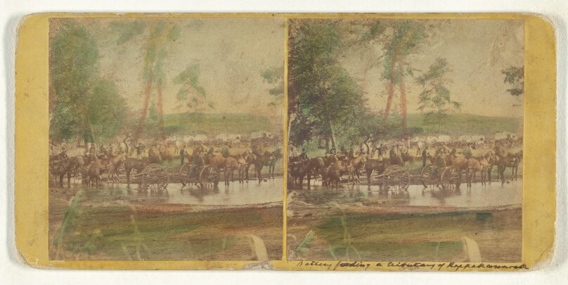 Battery Fording a Tributary of the Rappahannock on the Day of the Battle of Cedar Mountain.