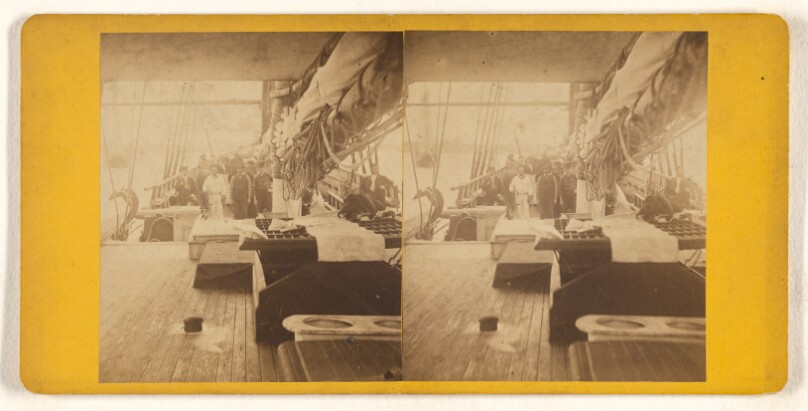 Stereoscopic View of Cubian Man of War Pioneer.