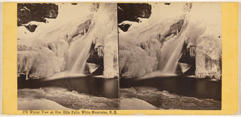 Winter View at Glen Ellis Falls, White Mountains, N.H.