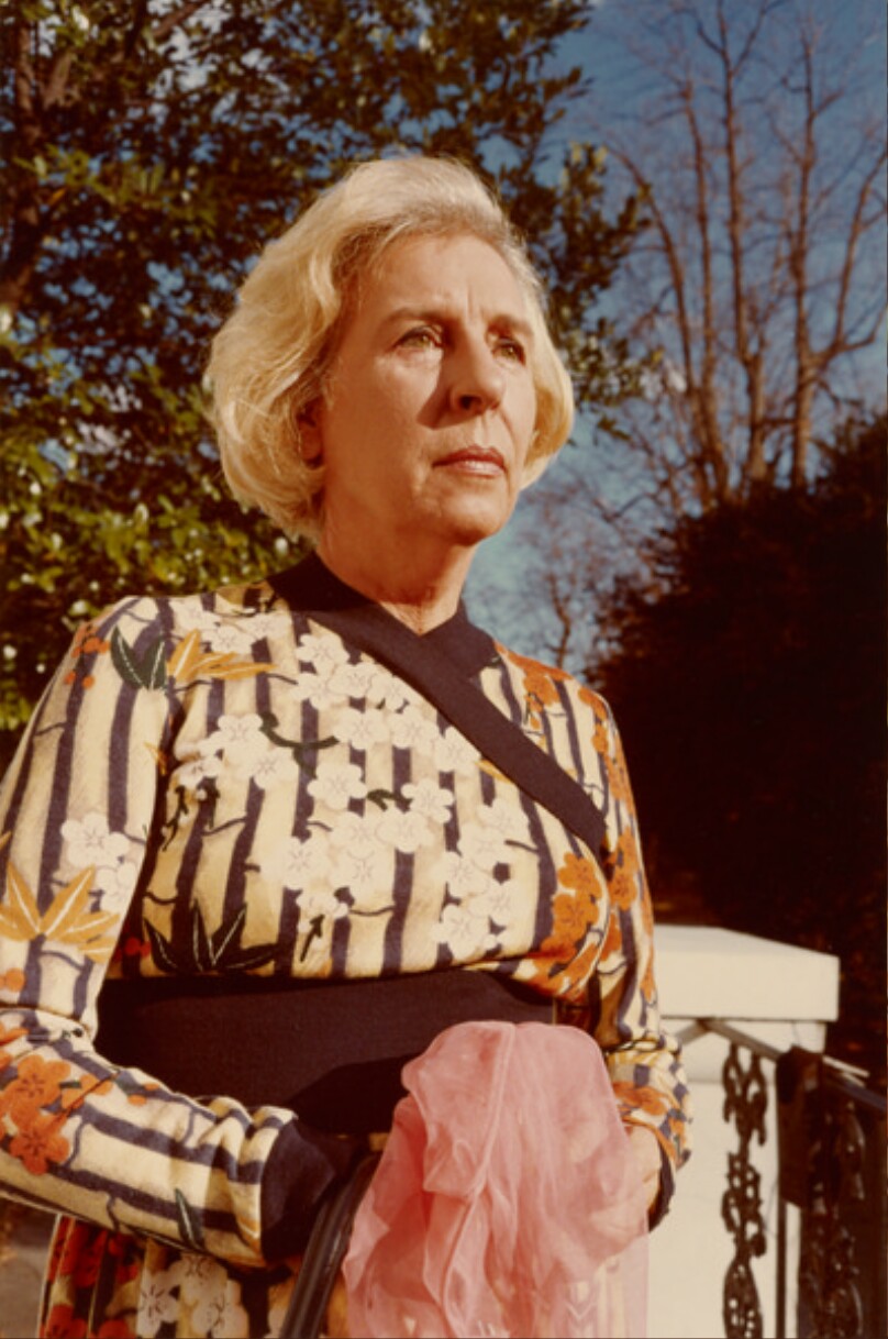 Ann Eggleston with Pink Scarf
