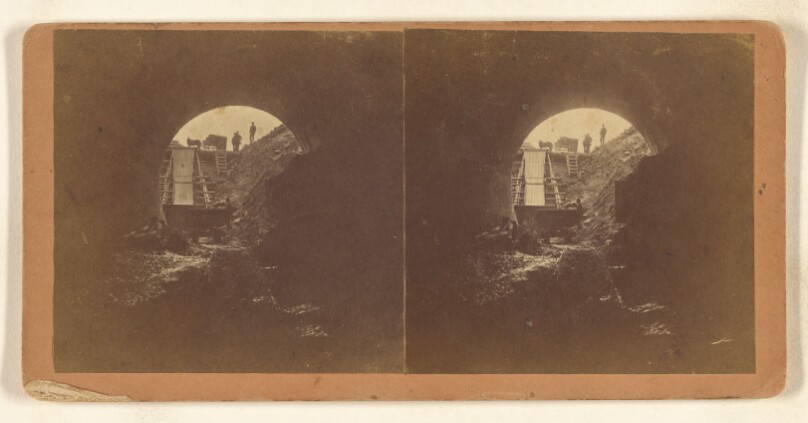 West Entrance of Arch looking out. [Hoosac Tunnel Route]