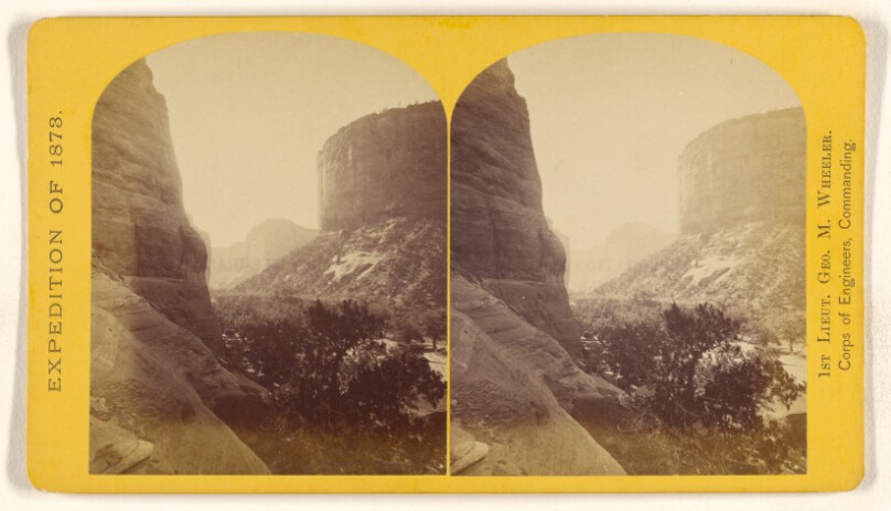Canon de Chelle. Walls from bed of canon, 1,200 feet in height.