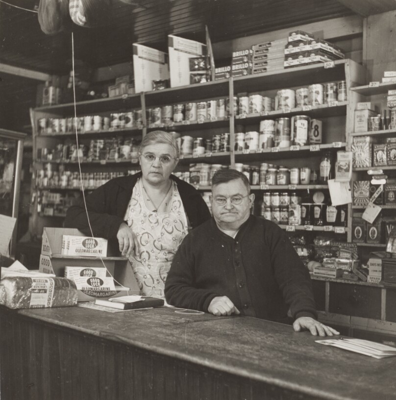 [Mr. and Mrs. Harold Richardson in Their General Store, East Orange, Vermont]