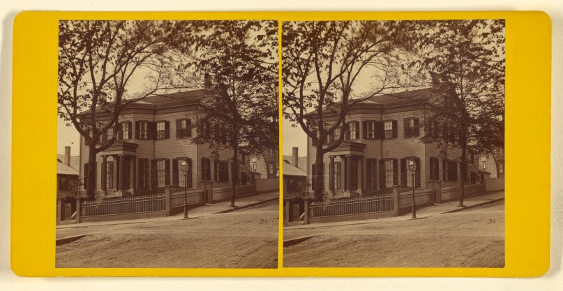 [Exterior view of a house, probably at Providence, Rhode Island]