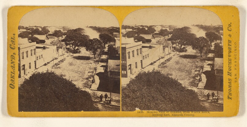 General View of Oakland, from Wilcox Block, looking East, Alameda County.