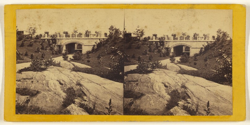 A Visit to the "Central Park" in the Summer of 1863. Marble Arch. South-West Side.