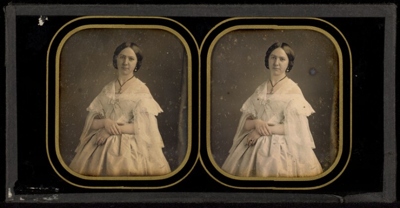 [Portrait of a woman in a white dress]