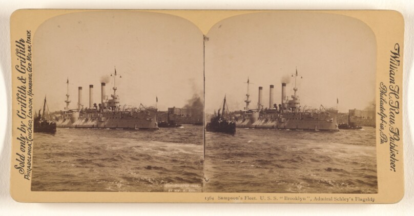 Sampson's Fleet. U.S.S. "Brooklyn", Admiral Schley's Flagship.