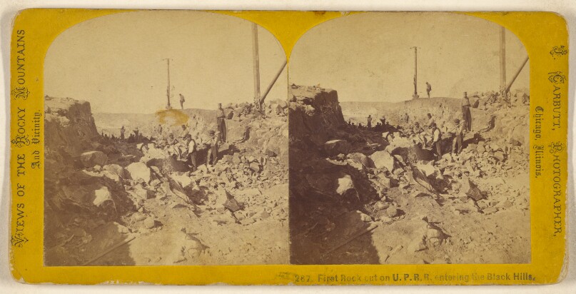 First Rock cut on U.P.R.R. entering the Black Hills.