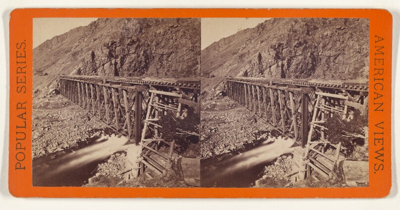 R.R. Bridge and Devils Gate - Weber Canon. [Pacific R.R.]