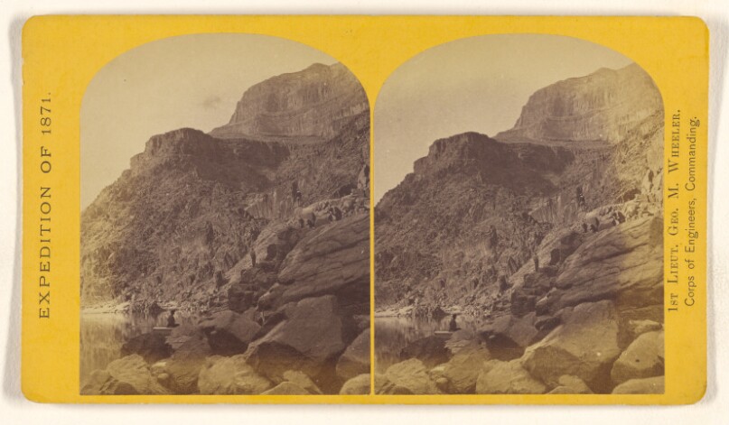 View of Grand Canon walls near mouth of Diamond River...