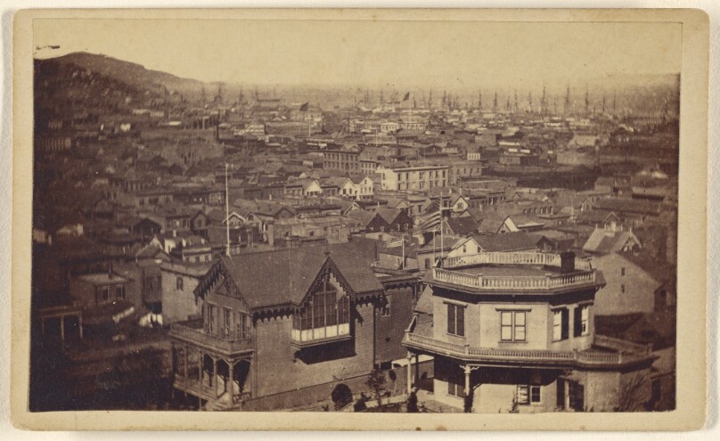 City and Bay from Rincon Hill, San Francisco.