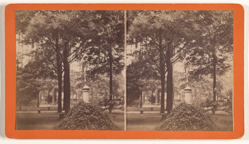 [Statuary in Forsyth Park. English Ivy Mound.]