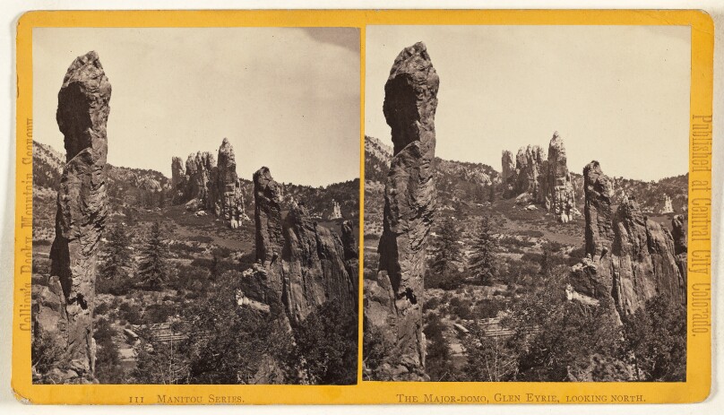 The Major-Domo, Glen Eyrie, Looking North. [Manitou, Colorado]