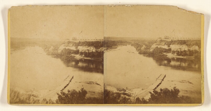 [Fort Snelling, Minn. Old Days. Rope Ferry]