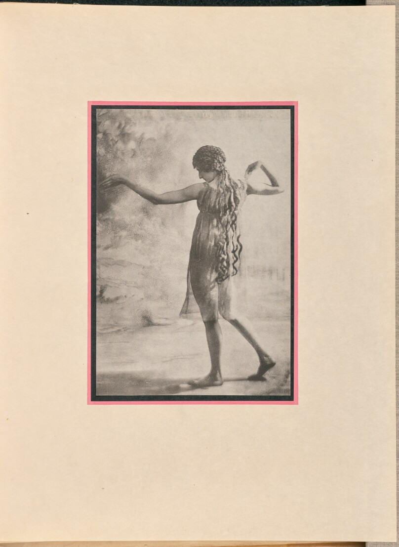 [Female dancer as a nymph, touching one shoulder]