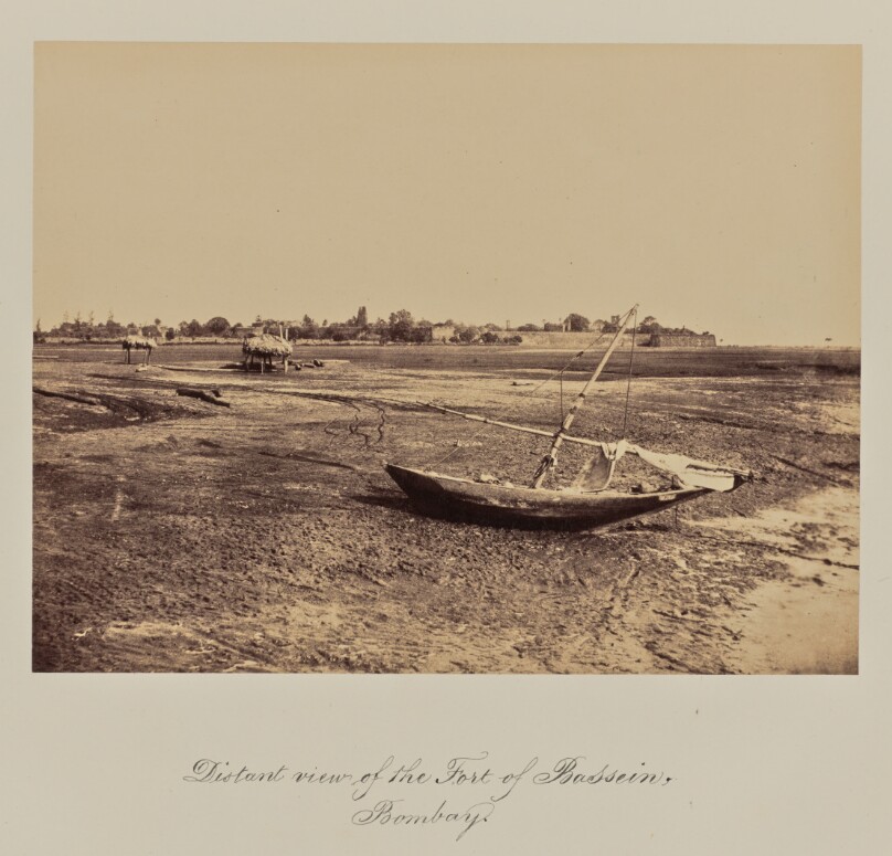 Distant view of the Fort Bassein, Bombay.