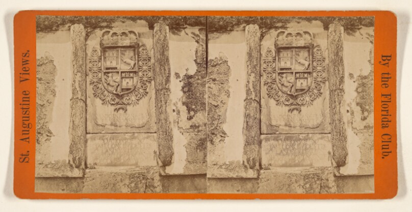 The Spanish Coat of Arms and Inscription over the Gate or Sallyport of the Fort.