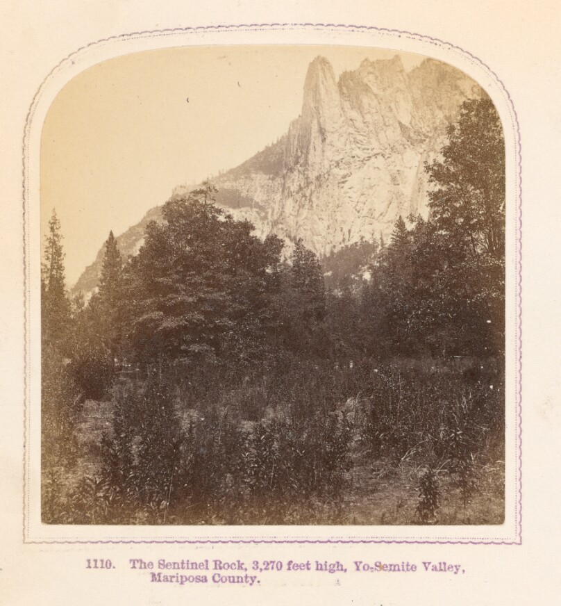 The Sentinel Rock, 3,270 feet high, Yo-Semite Valley, Mariposa County
