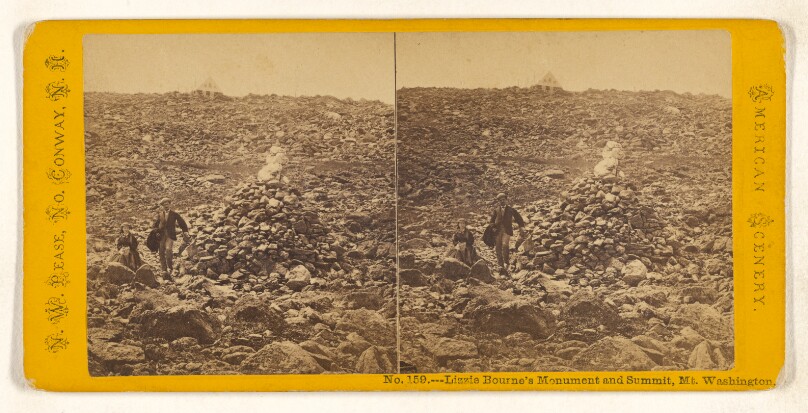 Lizzie Bourne's Monument and Summit, Mt. Washington.