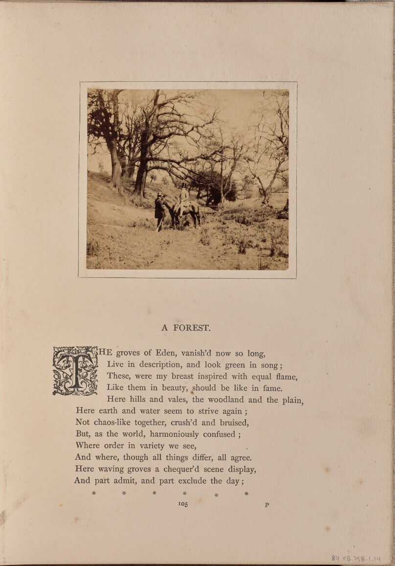 [A man on horseback, England]