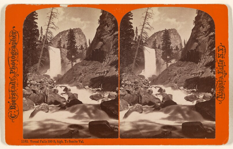 Vernal Falls 300 ft, high. Yo Semite Val.