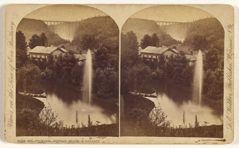 Glen Iris - Fountain - Portage Bridge in Distance.