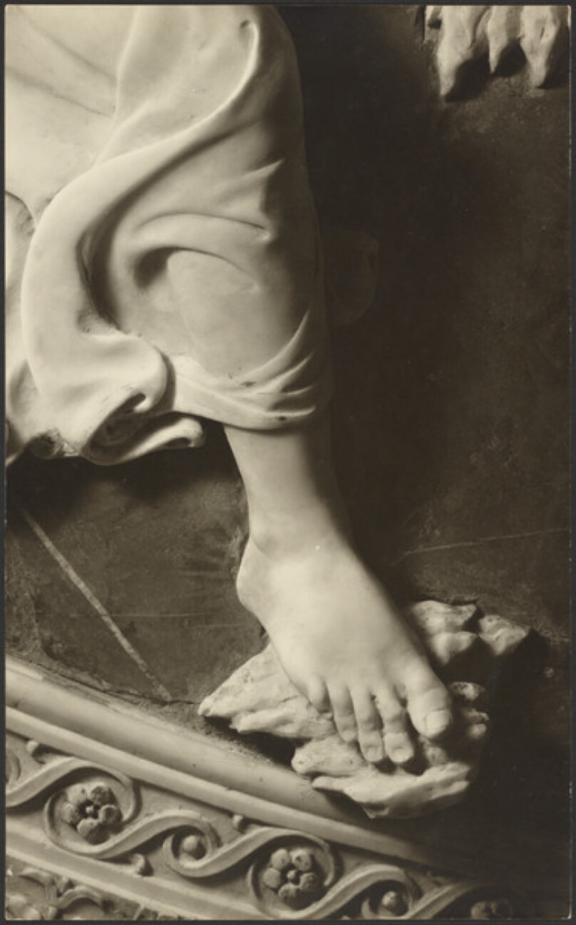 [Sculptural detail: foot]